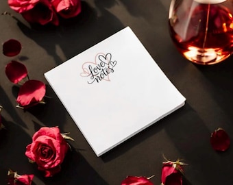 Bloc de notas adhesivas Love Notes / Notas adhesivas con forma de corazón, un dulce regalo para San Valentín