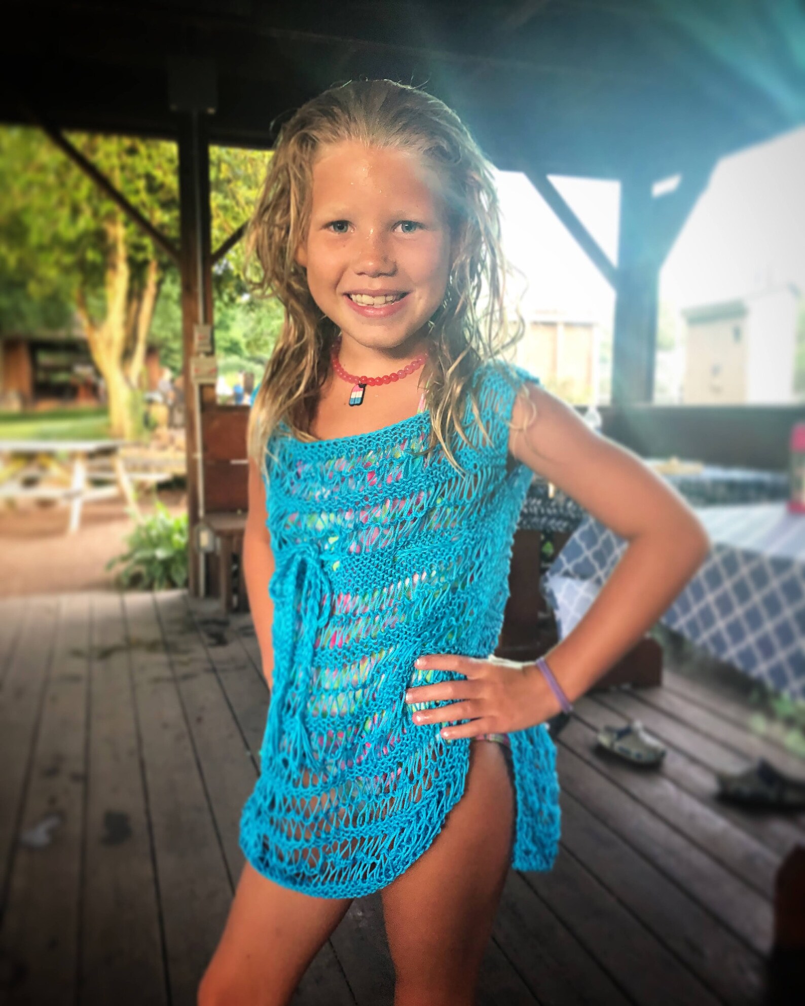 Aqua Swimsuit Coverup Knitting Pattern PDF Instant Download Etsy