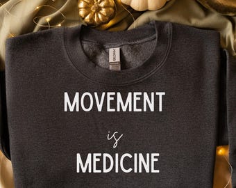 Moletom "Movimento é Medicina", Moletom para Fisioterapia, Presente para Fisioterapeuta, Assistente de Fisioterapia, Design Minimalista, Faculdade de Medicina, Moletom para Médico