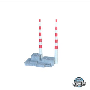 Poolbeg Chimneys Magnet - 3D Printed Dublin Landmark