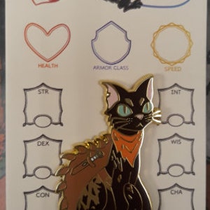 Pin esmaltado de gatos de clase D&D - Dungeons and Dragons - Juego de mesa - Amuleto acrílico - Pícaro - Gatito