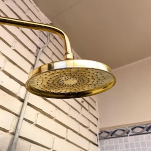 Outdoor Showerhead, bathroom showerhead, Farmhouse copper shower Heads, Rainfall showerhead, aged copper shower, Brass shower head