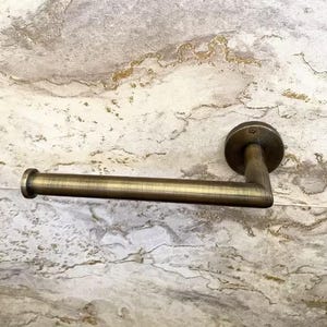 Antique Brass Toilet Paper Holder – Handmade Victorian Wall-Mounted Roll & Towel Holder