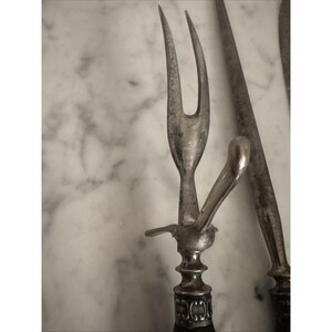 Vintage Clean Cut Trademark handle knife ,meat fork, sharpening steel RARE image 9