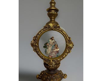 Mark Roberts Christmas Nativity Holy Family Star Finial Crackle Glass Gold Globe