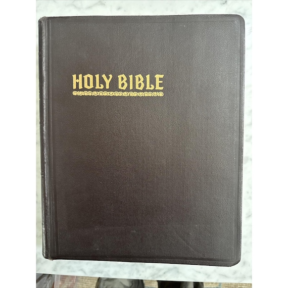 Vintage Holy Bible New Standard Reference Bible Odd Fellows Edition- J A Hertel