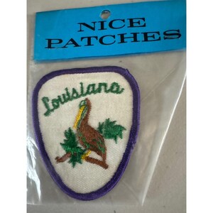 Vintage Louisiana State Pelican Souvenir Embroidered Sew On Patch Nice Patches