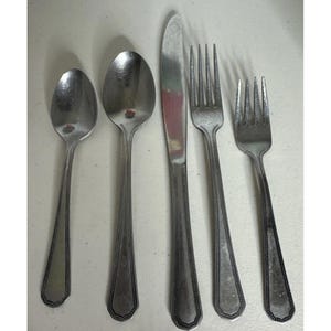 Oneida Northland Fashionpoint Stainless Japan Beaded Flatware 5 Piece Set
