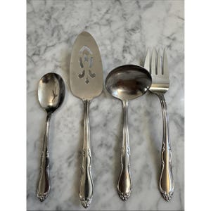 Simeon L & George H Rogers Oneida Ltd HOMESTEAD Stainless Four Piece Hostess Set