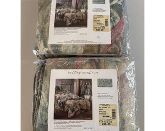 VTG JCPenney Home  Mustique Standard Pillow Shams Set/2 Forest Green USA