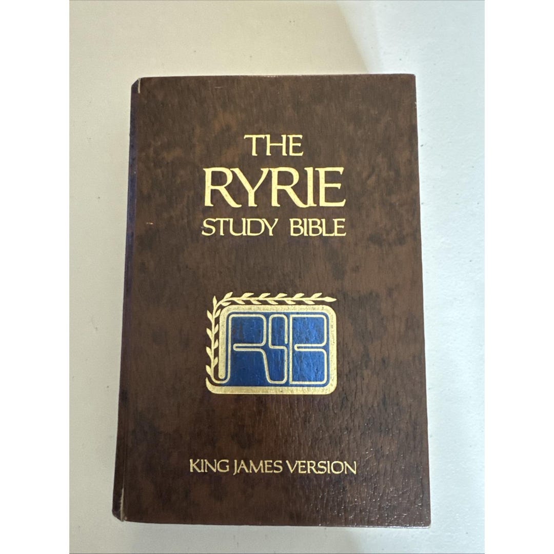 The Ryrie Study Bible King James Version 1978 Hardcover Colored Maps ...