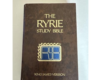 The Ryrie Study Bible King James Version 1978 Hardcover Colored Maps Red Letter