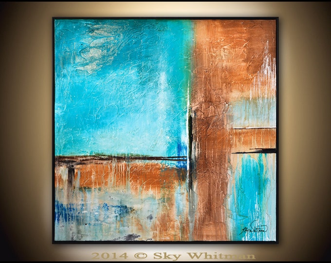 Original Abstract Framed Painting Large Modern Contemporary Etsy