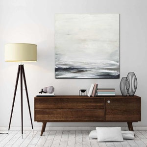 Large Landscape Original Oil Painting Modern Art Contemporary Seascape Abstract Art Handmade Ocean Wall Art Acrylic Painting by Whitman image 3