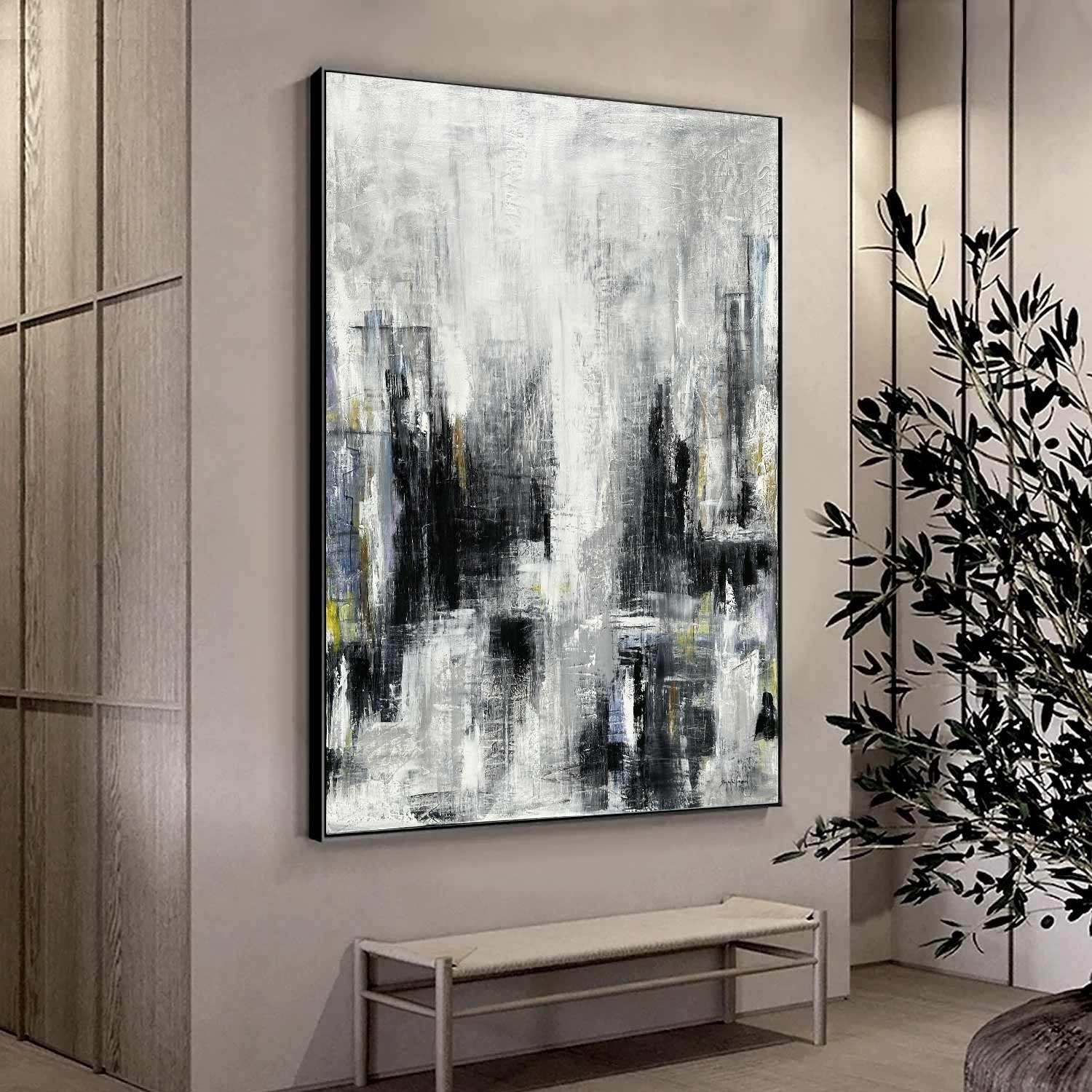 Large Original Abstract One of A Kind 40x58 Painting Urban - Etsy