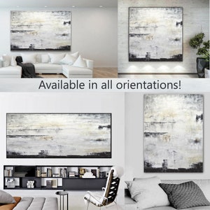 Abstract Painting Contemporary Art Oil Painting Original Large Gray Vertical Textured Design Artwork Urban Art Modern High End - Sky Whitman image 5