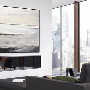 Taupe Suede Brown Calming Landscape Art On Canvas