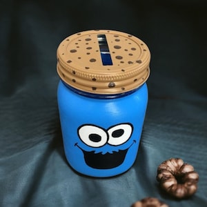 Mason jar cookie monster