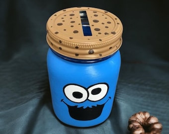 Mason jar cookie monster