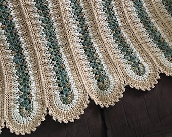 PDF Pattern Only Sand and Sage Crocheted mile a minute afghan blanket INSTANT DOWNLOAD