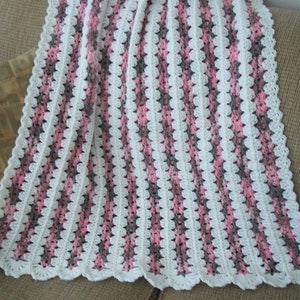 Pattern Only Little Blessings crochet baby mile a minute afghan blanket INSTANT DOWNLOAD PDF crocheted baby afghan pattern