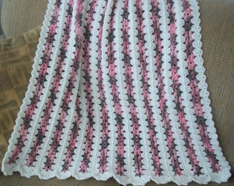 Pattern Only Little Blessings crochet baby mile a minute afghan blanket INSTANT DOWNLOAD PDF crocheted baby afghan pattern