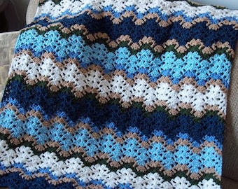 Pattern only Shell Ripple Crocheted Baby afghan blanket INSTANT DOWNLOAD PDF boy girl custom photo prop