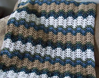 Pattern only Shell Ripple Crocheted Baby afghan blanket INSTANT DOWNLOAD PDF white tan boy girl custom photo prop