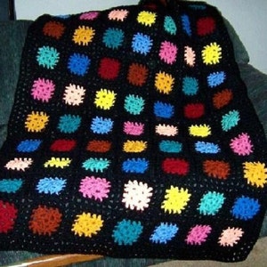 Pattern Only Scrap Box granny square Crochet afghan blanket INSTANT DOWNLOAD PDF