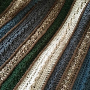 Pattern Only Scrapper's Aran Fisherman Crochet afghan blanket INSTANT DOWNLOAD PDF