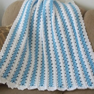 Pattern Only Little Blessings crochet baby mile a minute afghan blanket INSTANT DOWNLOAD PDF crocheted baby afghan pattern