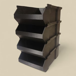 Stackable Storage Bins — Modular Organizers for Garage, Workshop, or Desk — Great for Small Parts!