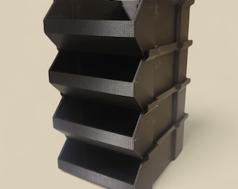 Stackable Storage Bins — Modular Organizers for Garage, Workshop, or Desk — Great for Small Parts!