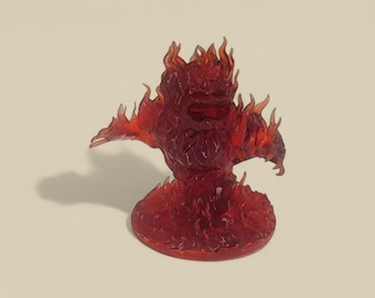 Fire Elemental Miniature with Base – 2.5" Resin Fantasy Mini for D&D, TTRPG, or Display