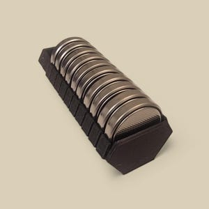 CR2450 Battery Holder - Compact Organizer for Up To 12 Button Cell Batteries, Lightweight Horizontal Storage Case for Coin Batteries