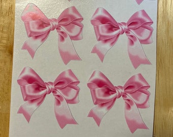 Small 1.6 inch Paper Bows - Various Colors - Printed on stickers or cardstock!