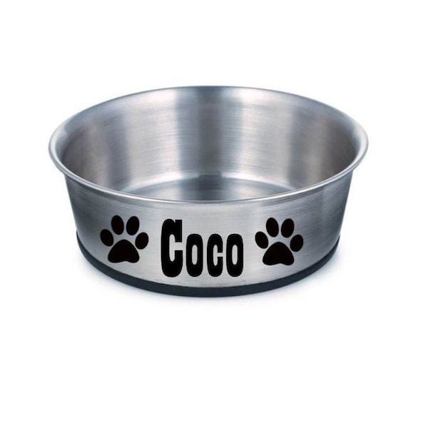 Dog Bowls Decals, Cat bowls, Dog Food Storage Bin Decals - Permanent Vinyl - Many colors!