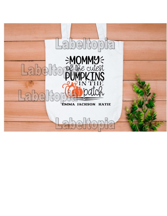 Iron on decal - HTV - Heat Transfer Vinyl - 2 colors! Mommy of the cutest pumpkins in the patch with children's names! Il_570xn