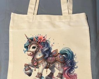 Unicorn Tote Bag - Personalized with name!