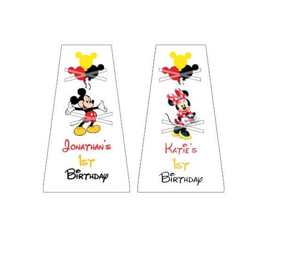 Hand sanitizer labels GLOSSY! - for the Bath & Body Works, NEW Online Exclusive Bottles - Mickey Minnie with Balloons Il_570xn
