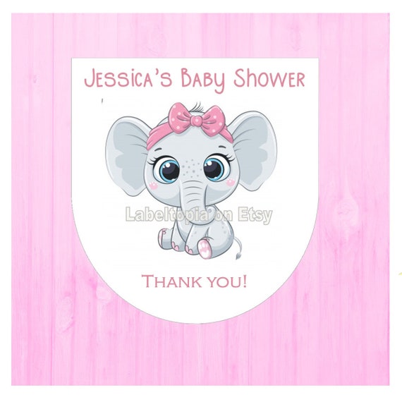 Hand sanitizer labels - Bath & Body Works 1oz - Baby Shower Favor Label - Baby Elephant Boy or Girl C1 Il_570xn