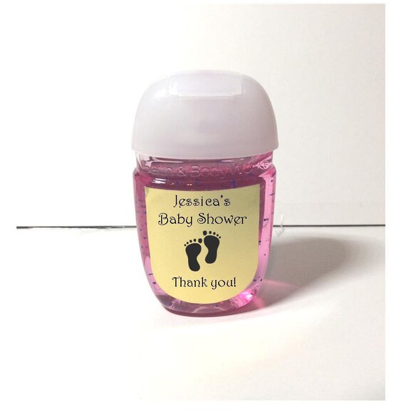 Baby Shower Gold Foil Hand sanitizer labels - Bath & Body Works Pocket Bac - Baby Feet Il_570xn