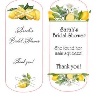 Bath & Body Works Foaming Hand Soap Labels Stickers for Bridal, Baby Shower, Wedding - Lemon Theme - Various options!