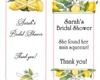 Lemon Theme Favor Stickers: Bridal Shower, Baby Shower, Wedding