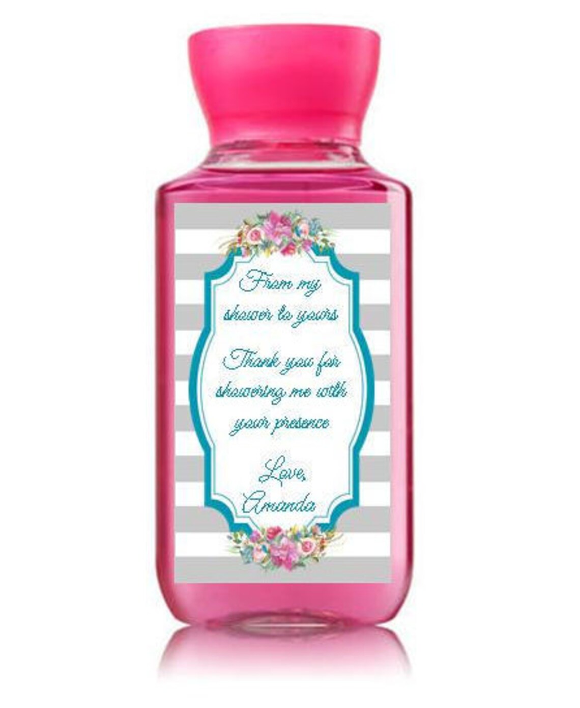 Custom Designed Shower Gel Labels Bath & Body Works 3 Oz Etsy