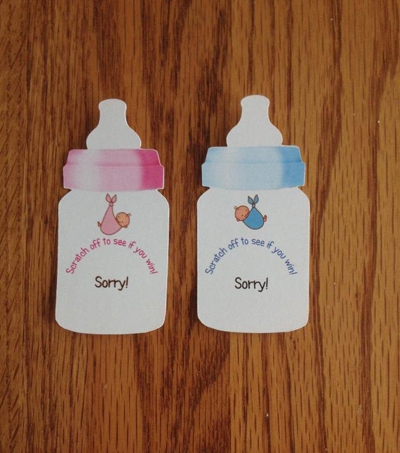 Baby Shower Scratch Off Game Cards - Bottle Shaped Il_570xn