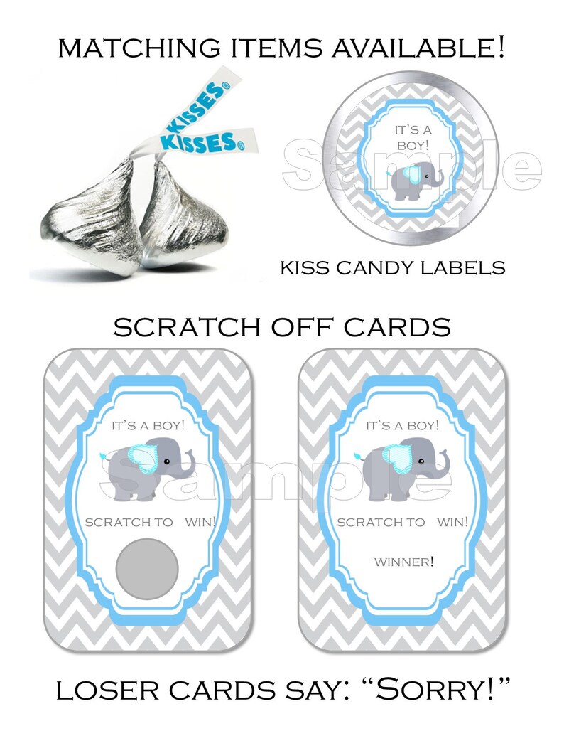 Nugget candy labels, stickers, wrappers Chevron Elephant Various colors image 7