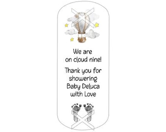 Etiquetas personalizadas para jabón de manos para baby shower: pegatinas impresas