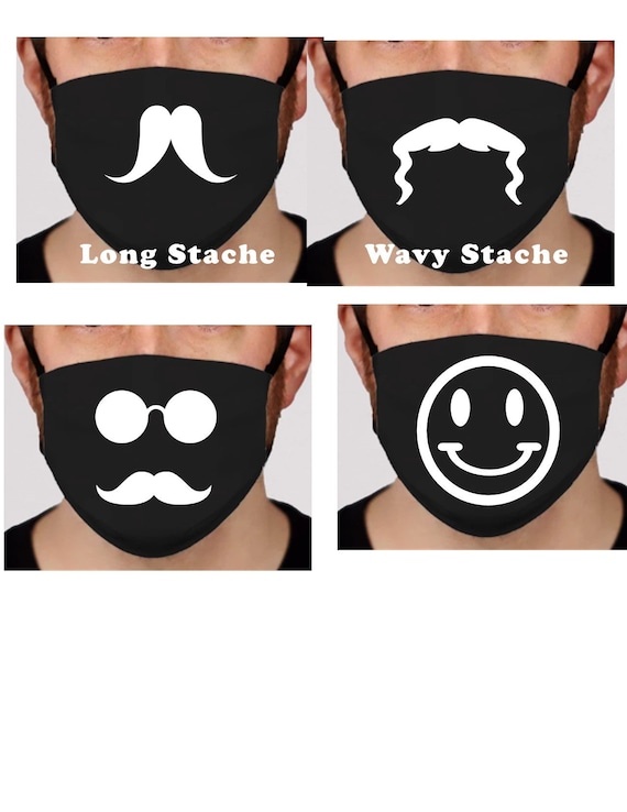 Custom iron-on decals. Many Choices or create your own! Mustaches, Text, Fangs, Skulls, Glow in the Dark available! Il_570xn