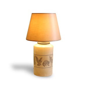 Chic Ceramic Lampshade with Animal Designs | Handmade Nature Inspired Lighting